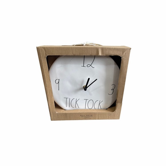 NWT Rae Dunn Tick Tock Wall Clock - Picture 1 of 3